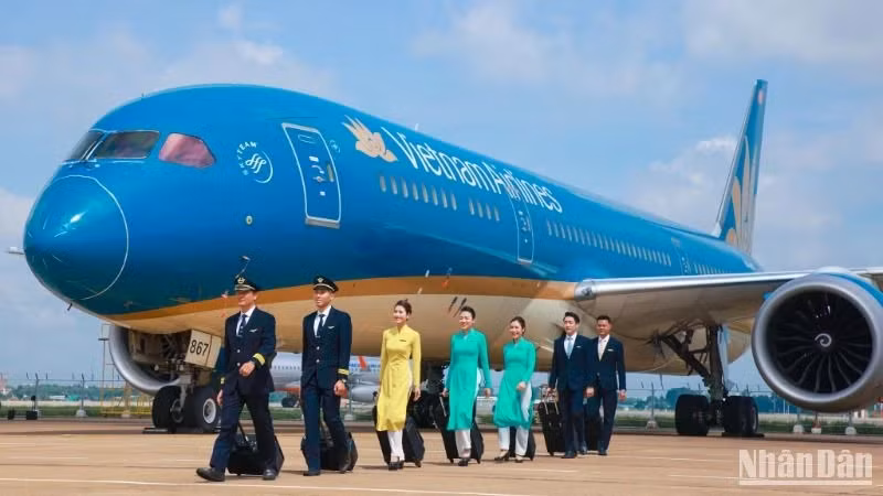 In the first quarter of 2025, Viet Nam Airlines recorded nearly 25,019 billion VND in revenue and approximately 3,044 billion VND in pre-tax profit. (Photo: NDO)