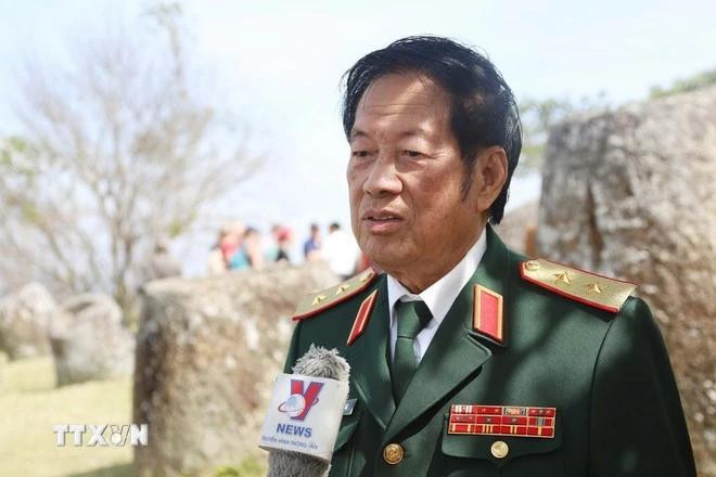 Lieutenant General Nguyen Tien Long, Vice President of the Vietnam-Laos Friendship Association, in an interview with the Vietnam News Agency. (Photo: VNA)