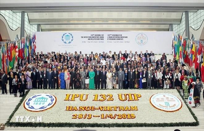 Vietnam hosts the 132nd IPU Assembly in Hanoi in 2015 under the theme “Sustainable Development Goals: Turning Words into Action." (Photo: VNA)