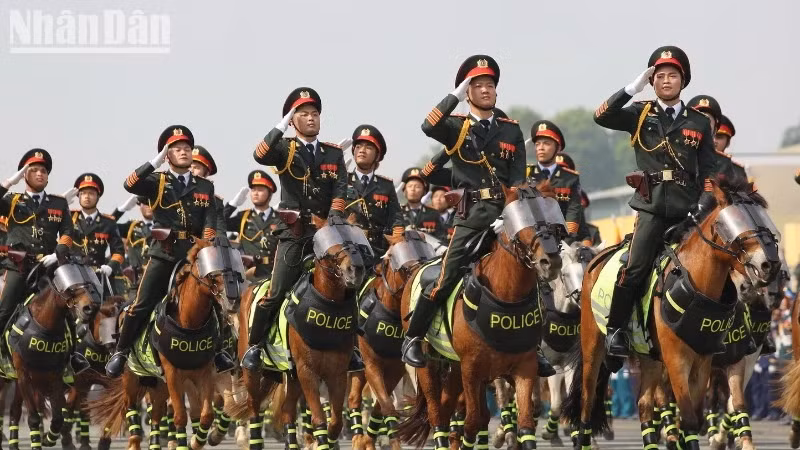 Cavalry mobile police.