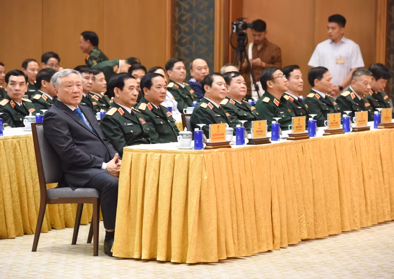 Delegates attend the ceremony.