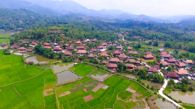 Che Can cultural hamlet, an outstanding community tourism destination in Dien Bien Province (Photo: NDO)