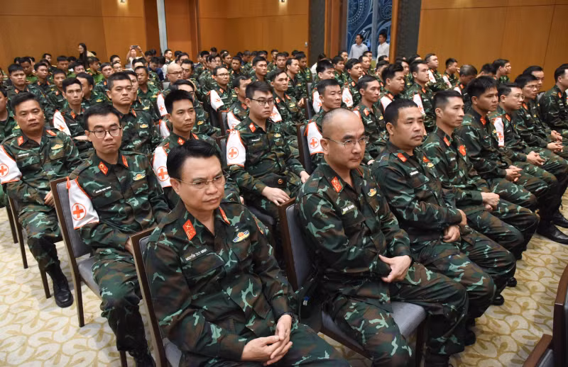 Delegates attend the ceremony.