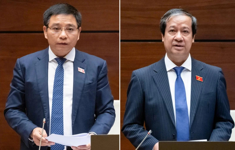 Minister of Finance Nguyen Van Thang and Minister of Education and Training Nguyen Kim Son will respond to questions raised by National Assembly deputies during the 9th session of the 15th National Assembly.