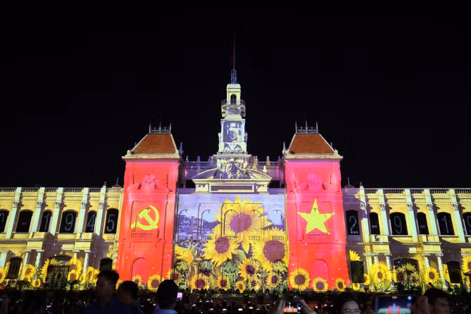 A 3D mapping show by Vietnamese artists (Photo: VNA)