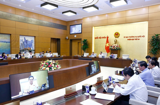 The 44th meeting of the NA Standing Committee that wrapped up on April 28 (Photo: VNA)