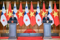General Secretary of the CPV Central Committee and President To Lam and President of Panama José Raúl Mulino meet with the press immediately after their talks (Photo: VGP)