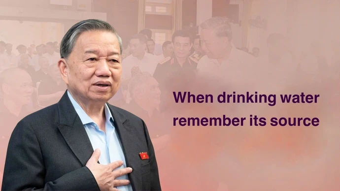 When drinking water, remember its source