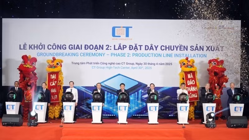 The ground-breaking ceremony of CT Semiconductor’s plant.