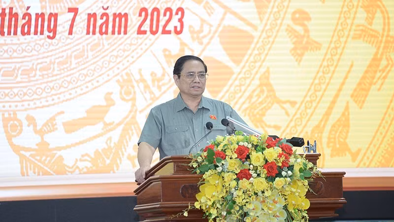 Prime Minister Pham Minh Chinh speaks at the conference. (Photo: VNA)