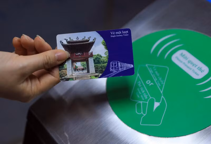 The ticket for Hanoi's metro line 2A.