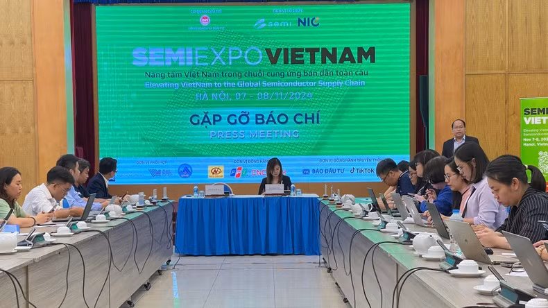 The press briefing to announce SEMIExpo Vietnam 2024.