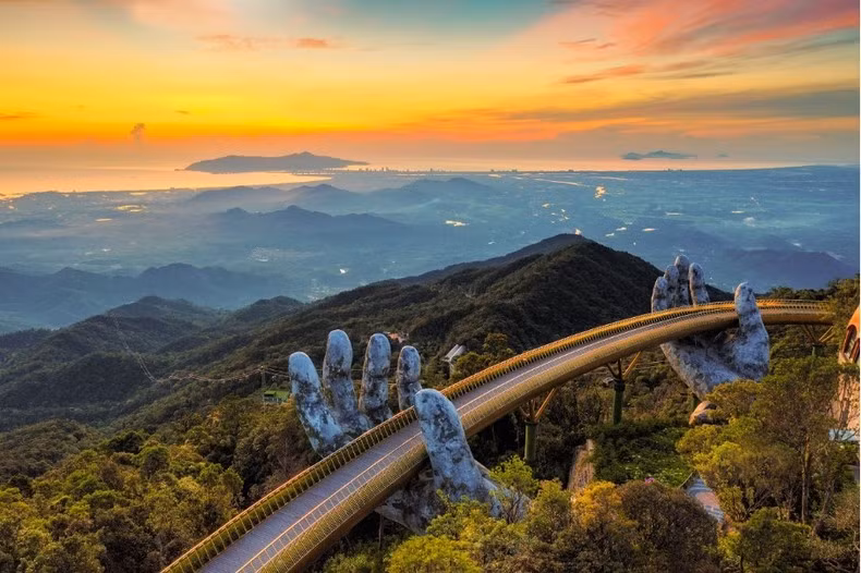 The Golden Bridge in Da Nang is known as the new man-made wonder of the world. The Golden Bridge in Da Nang is known as the new man-made wonder of the world.