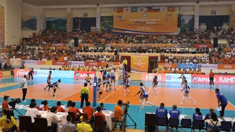 The match between Vietnam and Kuanysh (Kazakhstan). (Photo: Duc Phuong)