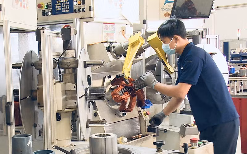 Manufacturing electric motors at Bonfiglioli Vietnam at the My Phuoc 3 Industrial Park in Binh Duong Province.