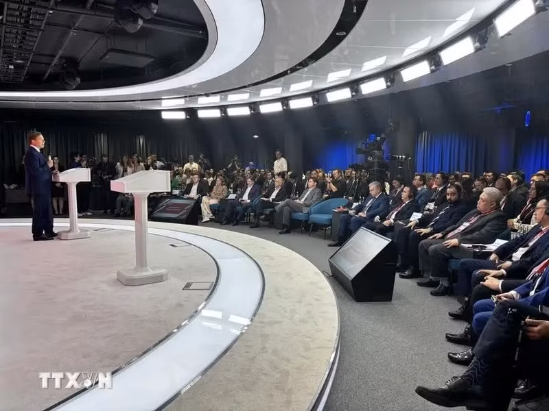 Participants at the third International Transport Conference in Moscow, Russia. (Photo: VNA)