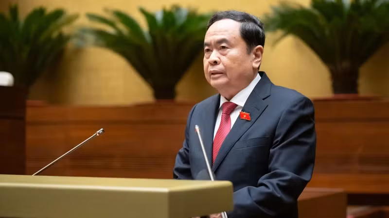 NA Chairman Tran Thanh Man speaks at the closing session. (Photo: NDO)