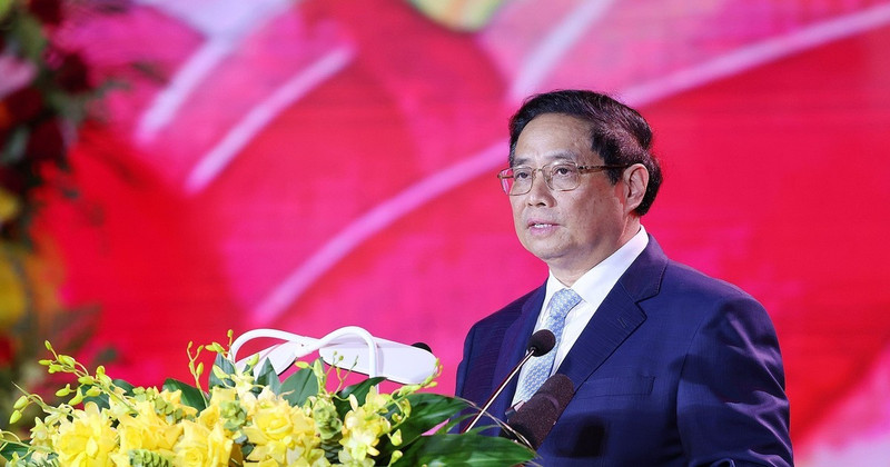 PM Pham Minh Chinh addresses the ceremony in Dong Hoi city, Quang Binh province, on June 2. (Photo: VNA) 