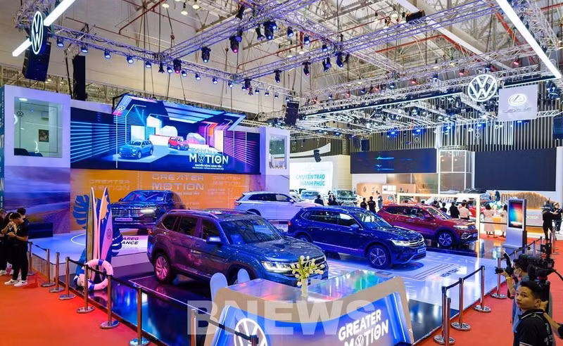 Volkswagen's booth at Vietnam Motor Show 2022 (Photo: VNA) 