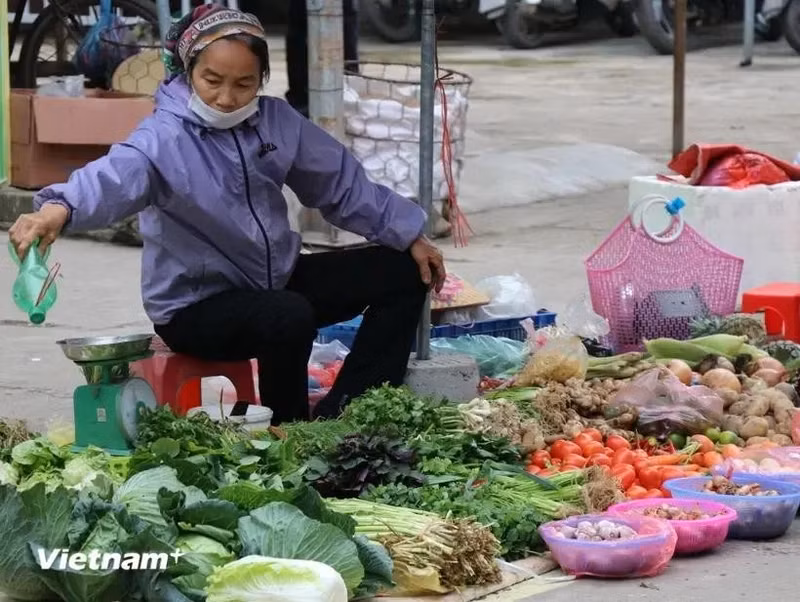 Food prices continue to increase due to the impact of storms and floods. (Photo: VietnamPlus) 