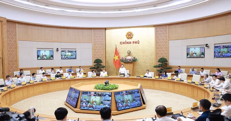 An overview of the national teleconference (Photo: VNA) 