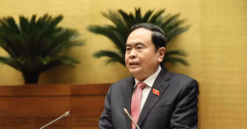 NA Chairman Tran Thanh Man speaks at the event. (Photo: VNA)