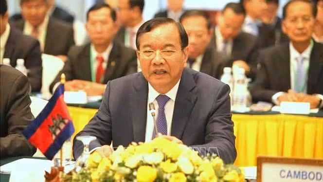 Deputy Prime Minister and Minister of Foreign Affairs and International Cooperation of the Kingdom of Cambodia Prak Sokhonn. (Photo: VNA)