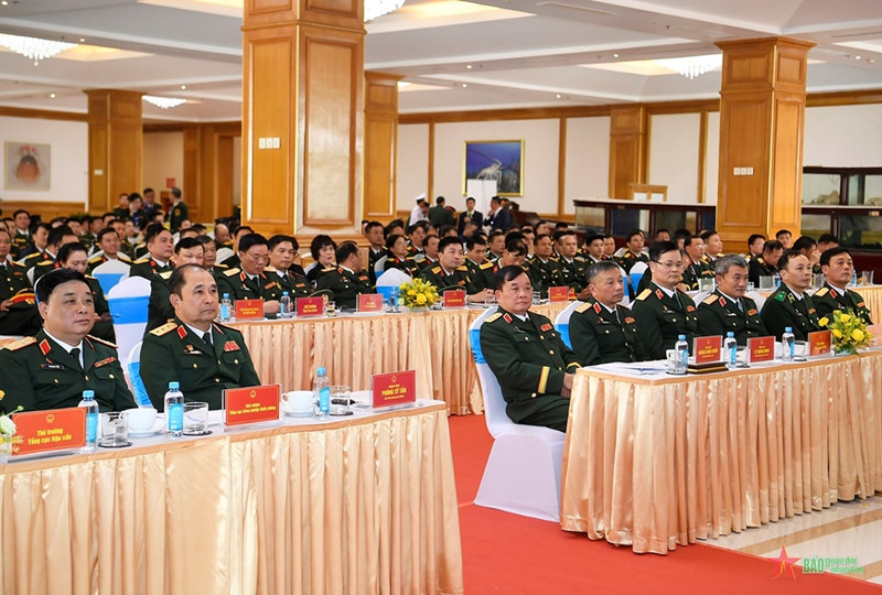 The delegates attend the conference. 