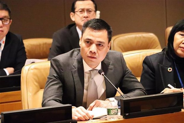 Ambassador Dang Hoang Giang, Permanent Representative of Vietnam to the UN, speaks at the event. (Photo: VNA)