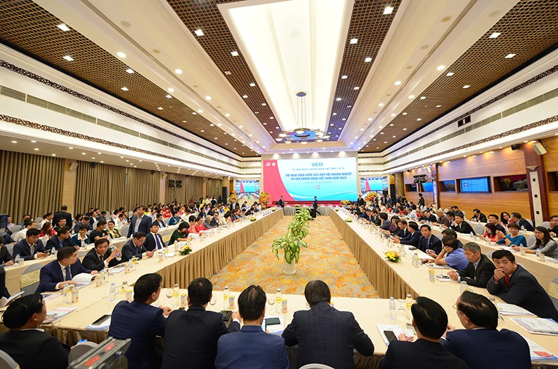 Overview of the National Conference of Vietnamese Entrepreneurs and Business Associations in 2023 - Illustrative image (Photo: VNA) 