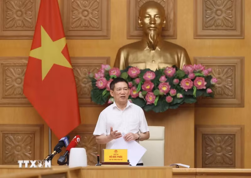 Deputy PM Ho Duc Phoc speaks at the event (Photo: VNA) 