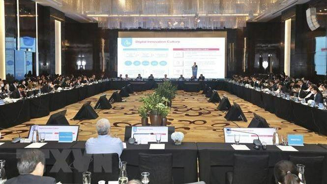 The plenary session of the Vietnam International Digital Week 2022. (Photo: VNA)