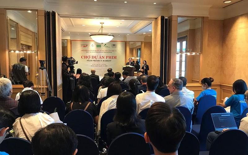 At the opening ceremony for the film project market (Photo courtesy of the Cinema Department)