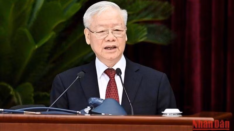 Party General Secretary Nguyen Phu Trong speaks at event. (Photo: NDO)