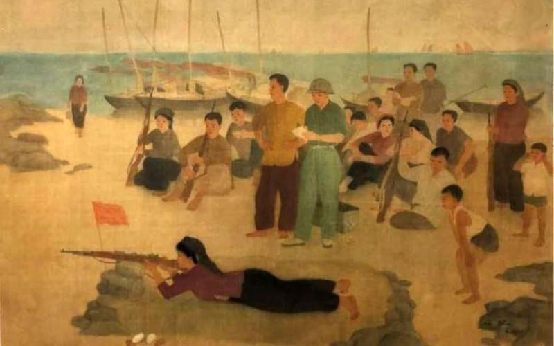 A painting by Nguyen Thu will be displayed at the exhibition. (Photo courtesy of Vietnam Fine Arts Museum)