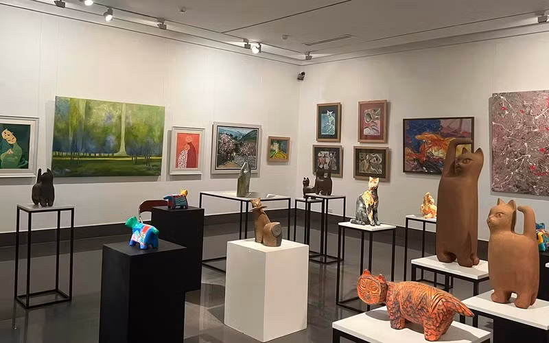 At the exhibition (Photo courtesy of the organisers)