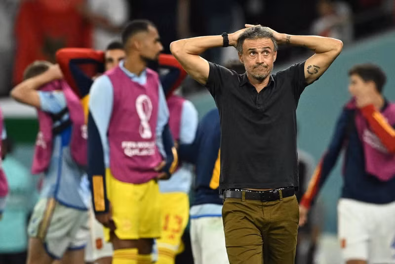 Spain coach Luis Enrique reacts. (Photo: REUTERS)