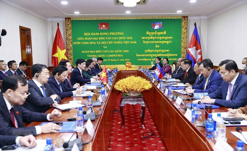 At the talks between the two NA leaders. (Photo: VNA)