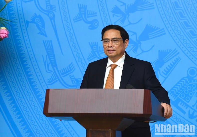 Prime Minister Pham Minh Chinh addresses the meeting (Photo: NDO) 