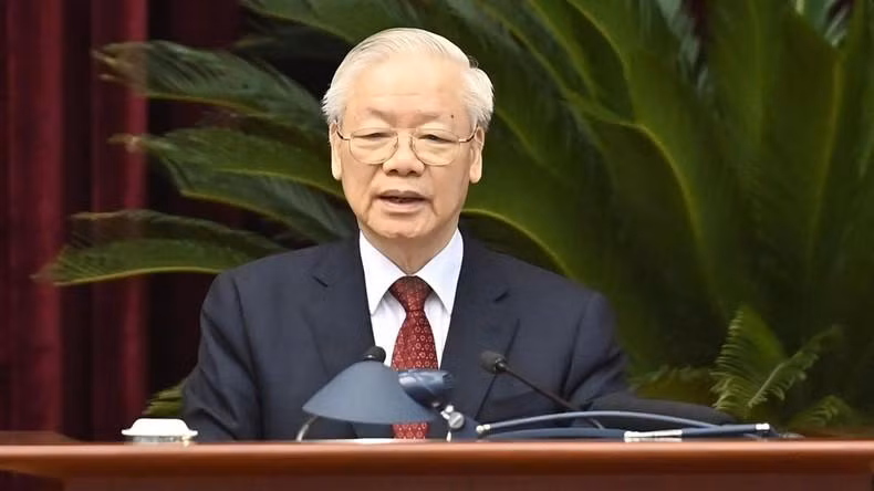 Party General Secretary Nguyen Phu Trong speaks at the conference. (Photo: NDO)