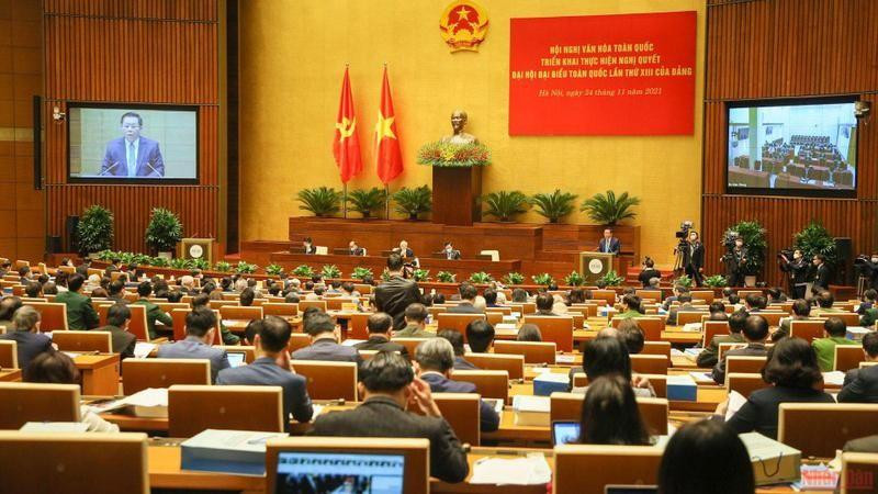 At the National Cultural Conference in Hanoi in November 2021. (Photo: NDO)