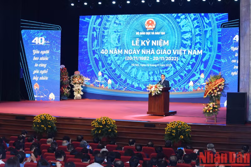 Prime Minister Pham Minh Chinh speaks at the event (Photo: NDO)