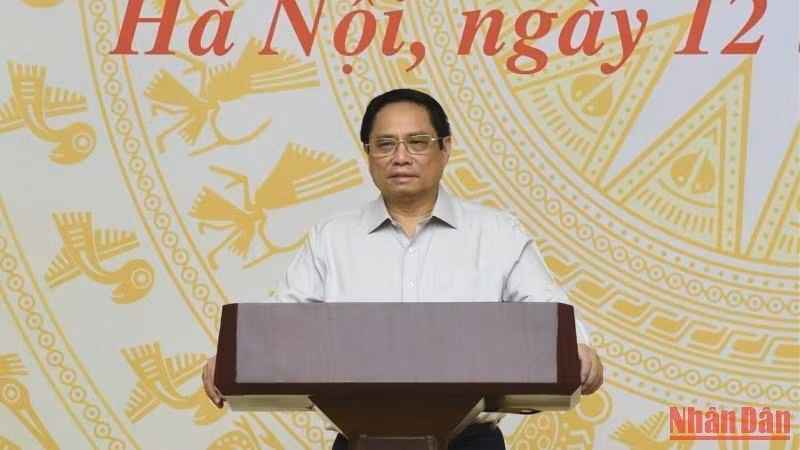 PM Pham Minh Chinh addresses the national teleconference on September 12. (Photo: NDO)