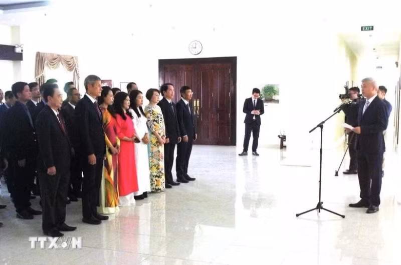 The ceremony held by the Vietnamese Embassy in Cambodia on May 19. (Photo: VNA) 