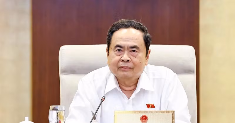 NA Chairman Tran Thanh Man speaks at the meeting (Photo: VNA) 