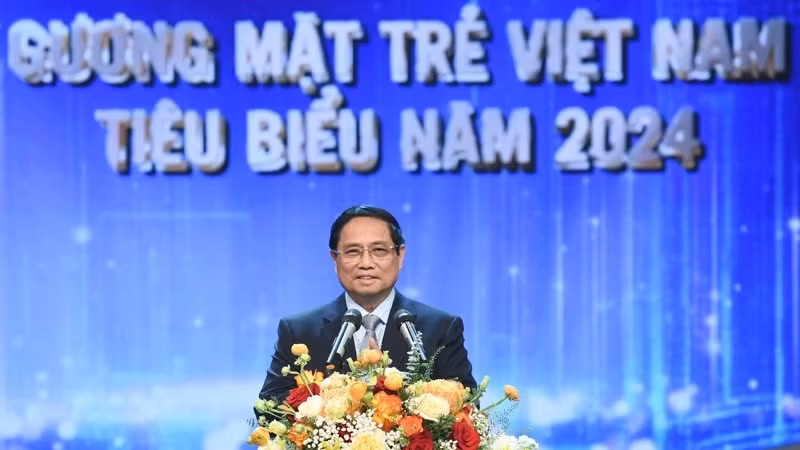 Prime Minister Pham Minh Chinh addresses the ceremony. (Photo: NDO) 