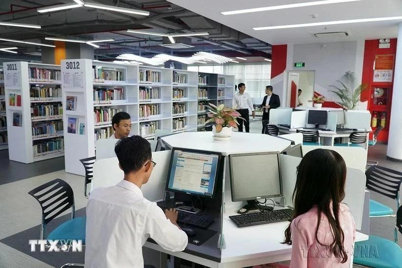 The Inspire Library of Ton Duc Thang University in Ho Chi Minh City with services modeled after the libraries of the world's Top 100 universities. (Photo: VNA) 