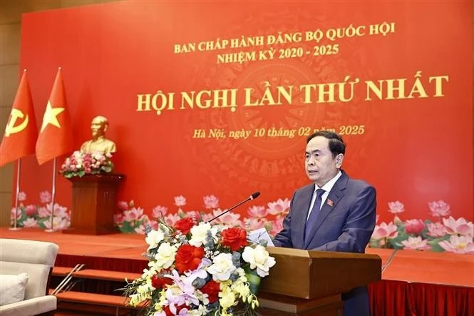 NA Chairman Tran Thanh Man speaks at the first meeting of the NA Party Committee for the 2020-2025 tenure in Hanoi on February 10. (Photo: VNA) 