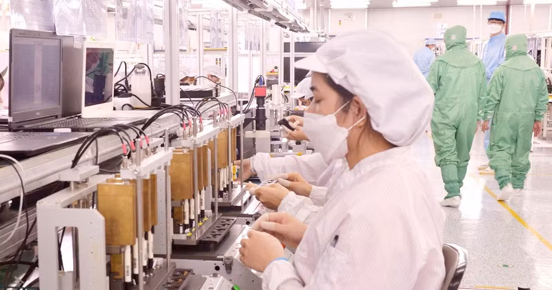 FDI capital is mainly concentrated in the manufacturing and processing industries, with 25.58 billion USD, accounting for 66.9% of total registered capital. (Photo: Le Danh Lam)