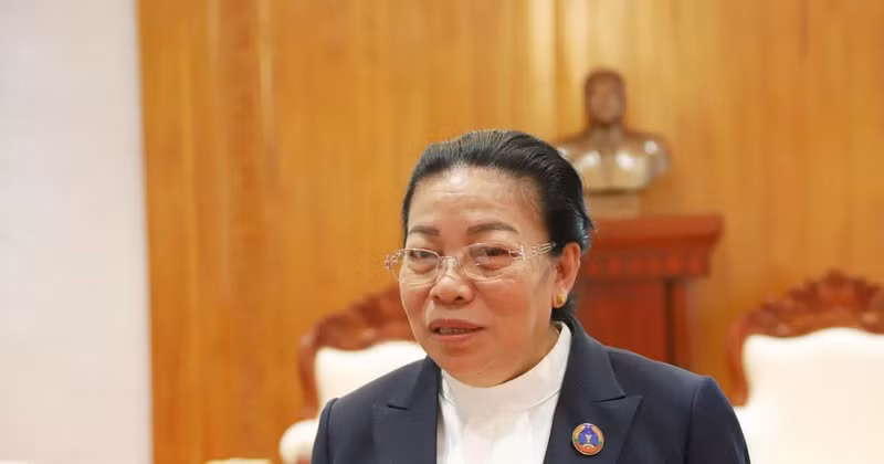 Secretary of the LPRP Central Committee and Vice President of the Lao National Assembly Sounthone Xayachak (Photo: VNA) 